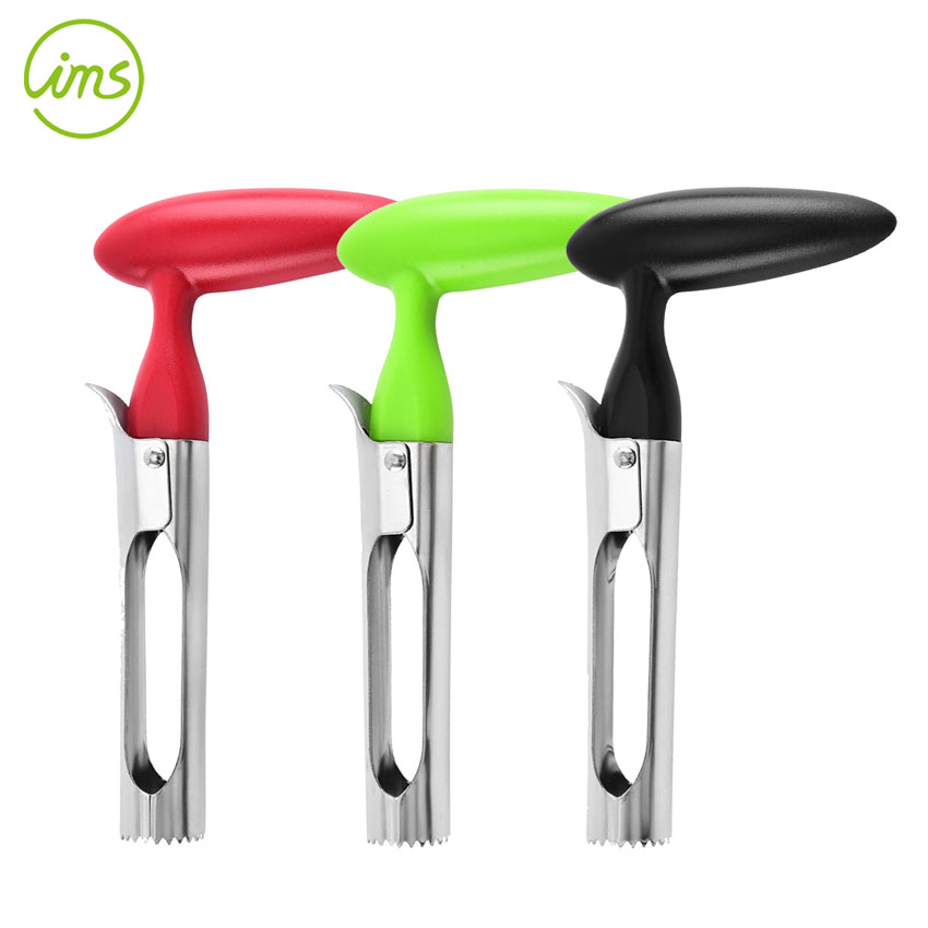 wholesale stainless steel apple corer tool with release lever – serrated fruit core remover